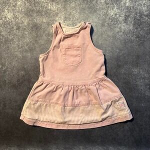 Vintage Little Levi's Pink Denim Jumper Dress Girls Size 6